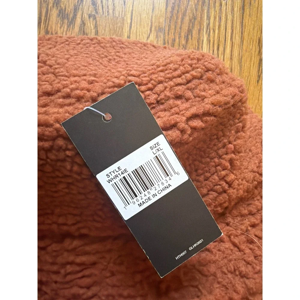 Dickies Mens Sherpa Fleece Bucket Hat Rust Orange WHR14IE L/XL NWT